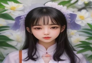 夏季庭院草坪郁郁葱葱，美女在绿色花园中休闲